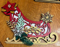 Santa Sleigh Doorhanger