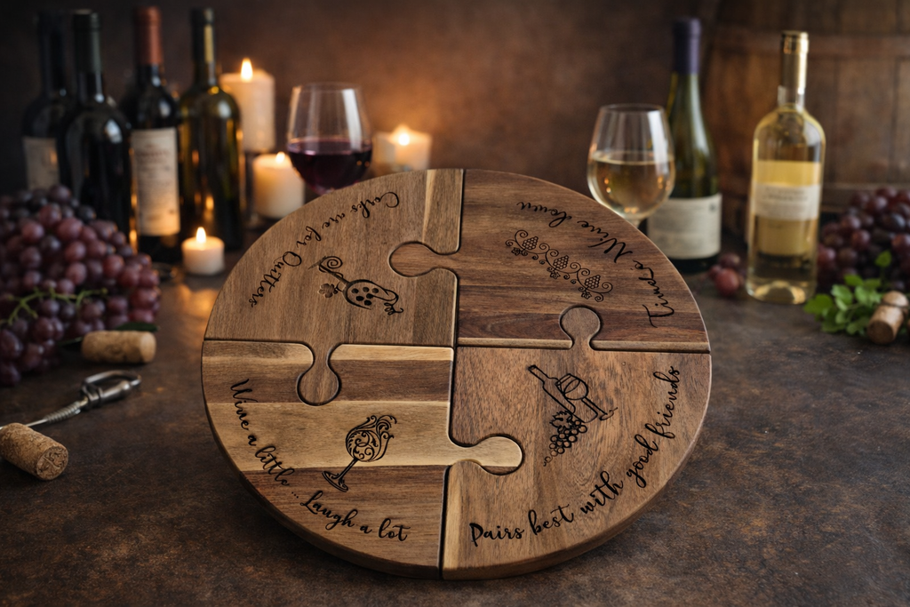 Wine Puzzle Charcuterie Board